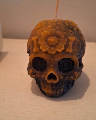 candela a forma di 💀 Teschio artigianale profumat