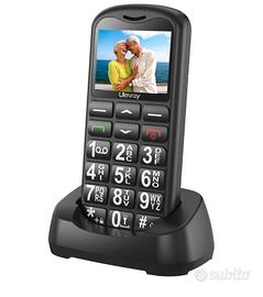 Telefono cellulare per persone anziane con base