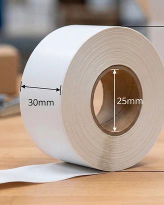 50 Rotoli Etichette TERMICHE DIRETTE Continue 30mm
