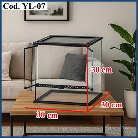 Terrario. 30x30x30 Plastica e vetro