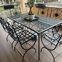 6 Sedie in ferro battuto artigianali