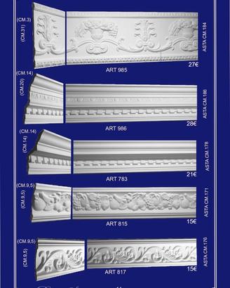 decori fregi artistici cornici in gesso modanature