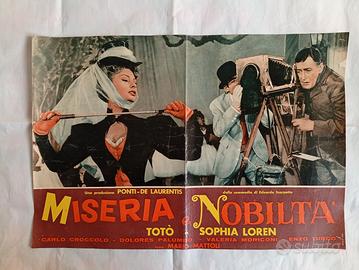 fotobusta del MISERIA E NOBILTÀ, TOTÒ,  S. LOREN