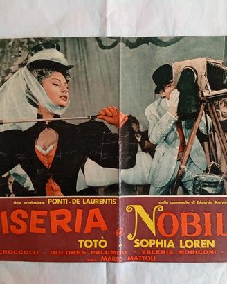 fotobusta del MISERIA E NOBILTÀ, TOTÒ,  S. LOREN