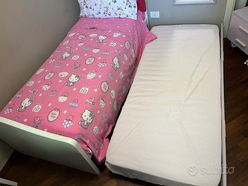 Letto una piazza con estensione e materassi