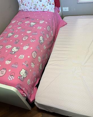 Letto una piazza con estensione e materassi