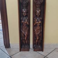 Coppia di cariatidi fine XIX secolo