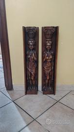 Coppia di cariatidi fine XIX secolo