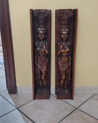 Coppia di cariatidi fine XIX secolo