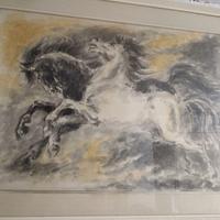 Quadro ad olio "Cavalli"