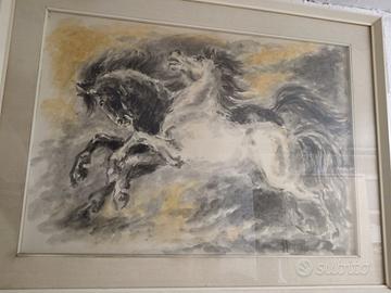 Quadro ad olio "Cavalli"
