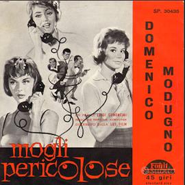 Vinile Domenico Modugno del 1958 Mogli pericolose