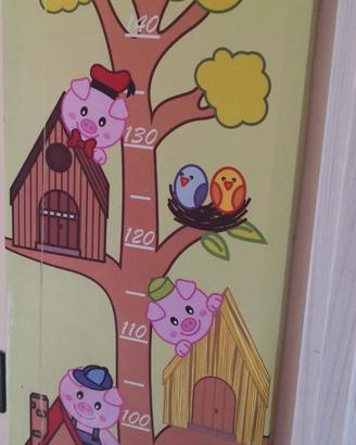 Metro misura crescita bambini da parete, 