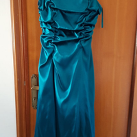 Abito/vestito in ciniglia verde acqua Tg.42-44