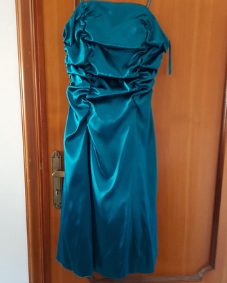 Abito/vestito in ciniglia verde acqua Tg.42-44