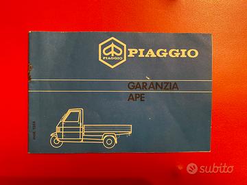 Libretto granzia APE anni 80