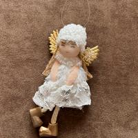 Angioletto natalizio decorativo con ali dorate