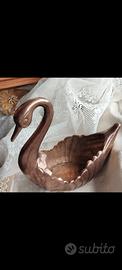 Elegante cigno decorativo in ottone 