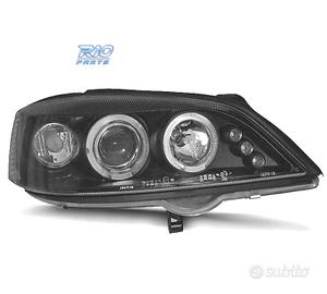 FARI OPEL ASTRA G 97-04 ANGEL EYES LED FONDO NERO