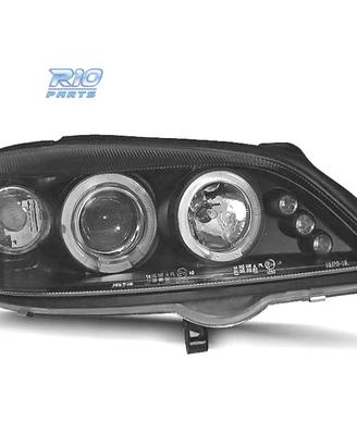 FARI OPEL ASTRA G 97-04 ANGEL EYES LED FONDO NERO
