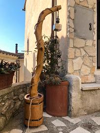 Lampada legno da terra