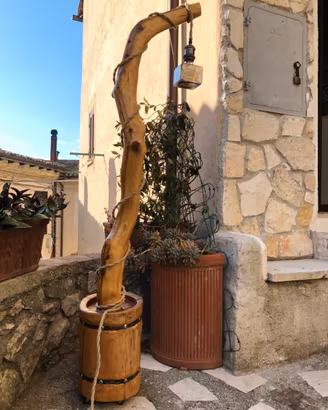 Lampada legno da terra