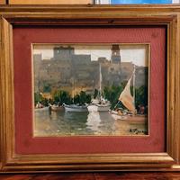 Dipinto olio di Edoardo Pizzirani 1915-2011 