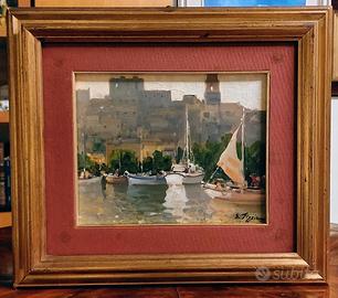 Dipinto olio di Edoardo Pizzirani 1915-2011 