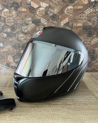 Casco modulare AGV SportModular Carbon M Carbonio