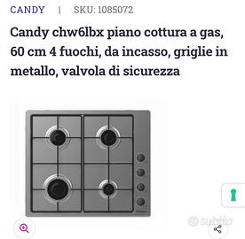 piano cottura candy 4 fuochi