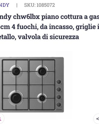piano cottura candy 4 fuochi