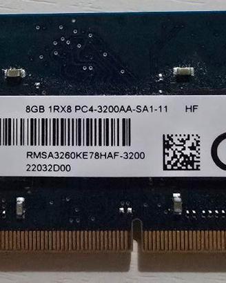 RAM Notebook Ramaxel 8GB PC4 3200AA