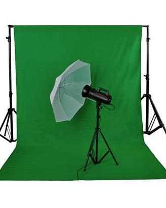 Fondale fotografico pieghevole verde 3x6m