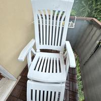 Coppia sedie sdraio pieghevoli