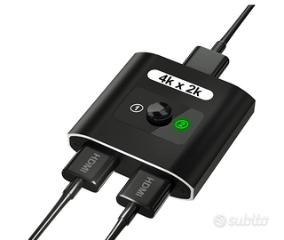 Switch HDMI 4K Bidirezionale – Splitter 2 in 1 / 1