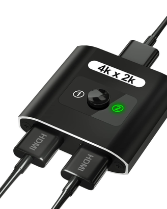 Switch HDMI 4K Bidirezionale – Splitter 2 in 1 / 1