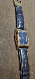 Orologio quadrante rettangolare blu