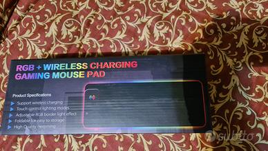Mousepad rgb+wireless charging