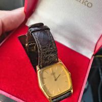 Orologio vintage Seiko quartz, placcato oro