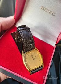 Orologio vintage Seiko quartz, placcato oro