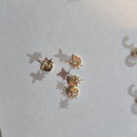 Set 3 Paia Orecchini Argento 925 Stella Luna Sole