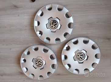 3 Copricerchi nuovi Volkswagen originali 15"