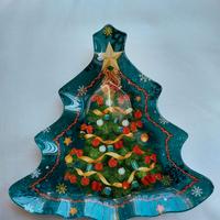 Piattino di Natale in vetro marca Lamart