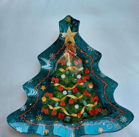 Piattino di Natale in vetro marca Lamart