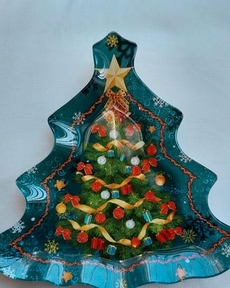 Piattino di Natale in vetro marca Lamart