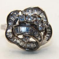 Anello stupendo Vintage argento pietre CZ