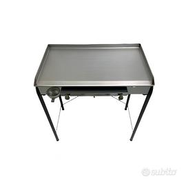 Barbecue a Gas Piastra Griglia 80x50 Acciaio Inox