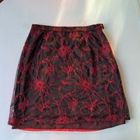 Gonna fantasia Kenzo nera con ricami taglia 40