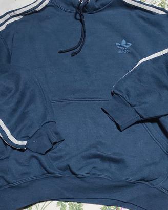 Felpa Adidas con cappuccio blu vintage 12/14 anni 