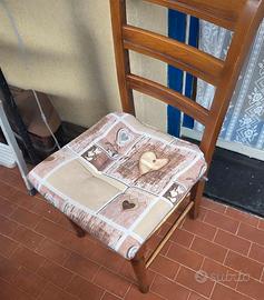 4 sedie da cucina in legno 